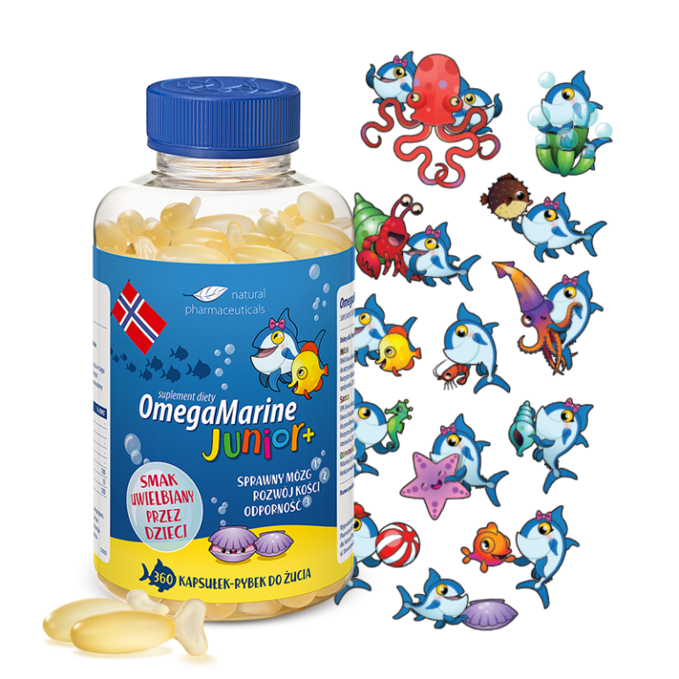OmegaMarine Junior Omega3 dla dzieci Natural Pharmaceuticals