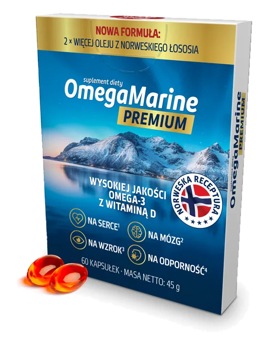 Opakowanie OmegaMarine Premium z 60 kapsułkami